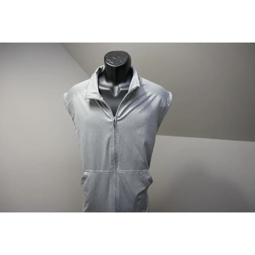 Jos A Bank Travelers Golf Vest Polyester Stretch Gray Performance Mens 2XL XXL‎